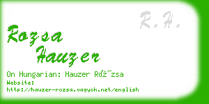 rozsa hauzer business card